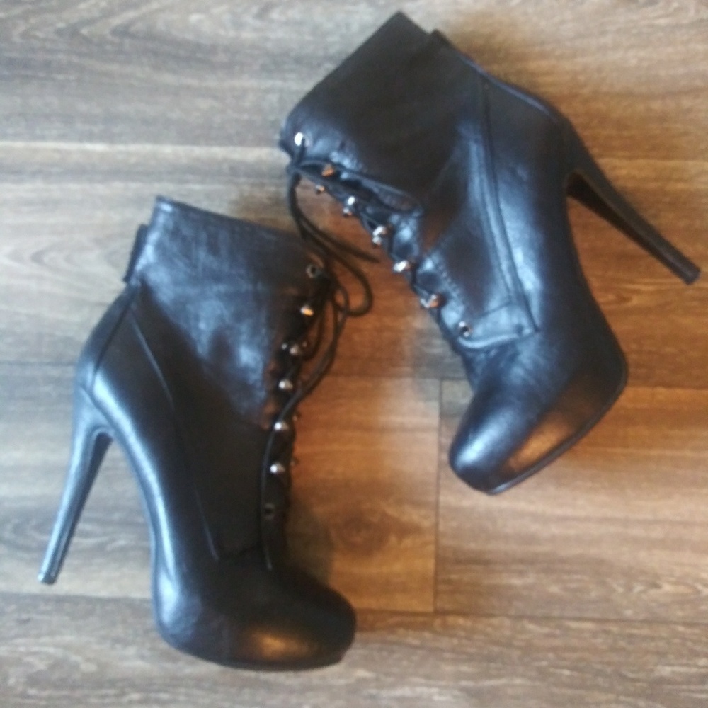 Black Platform Booties
